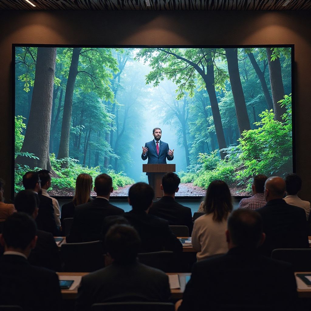 Press conference about nature technology innovation