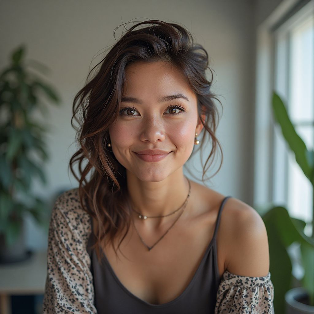 Creative digital artist portrait