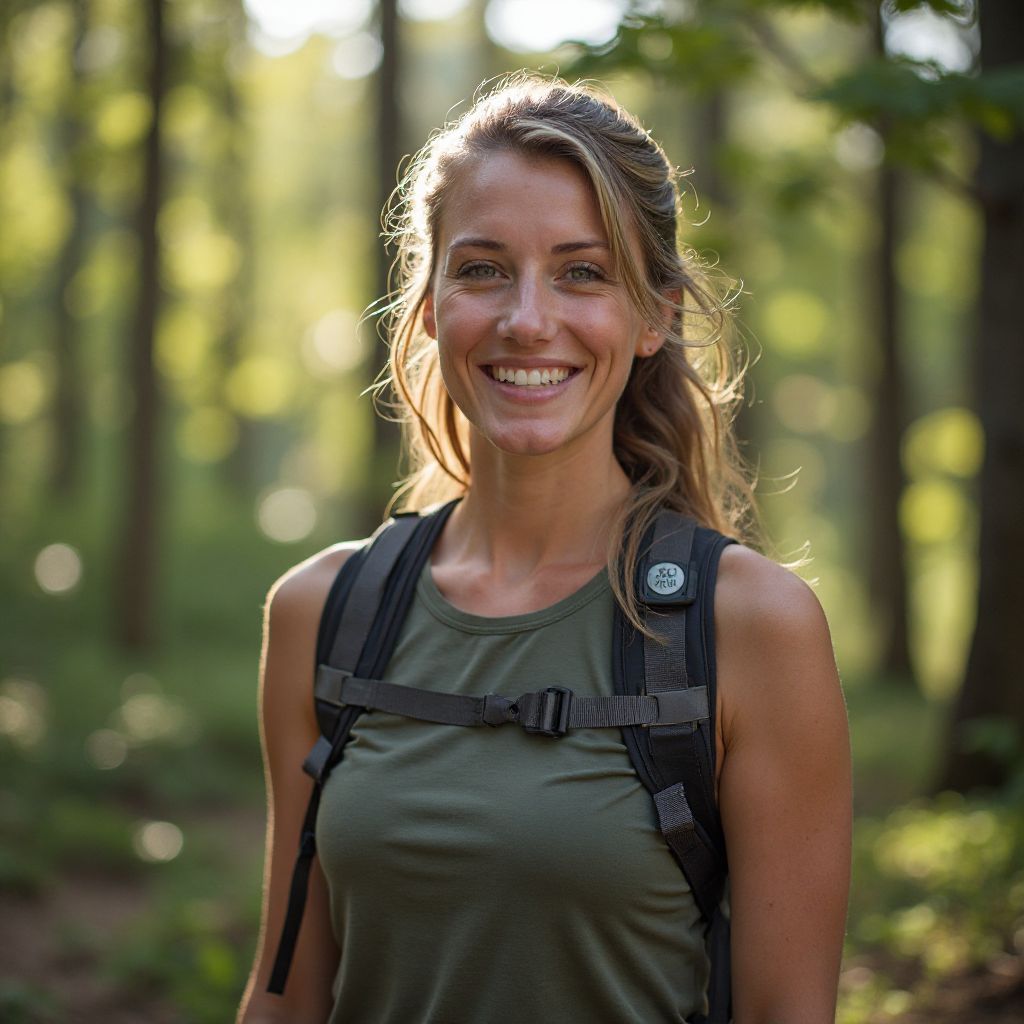 Female outdoor adventurer portrait